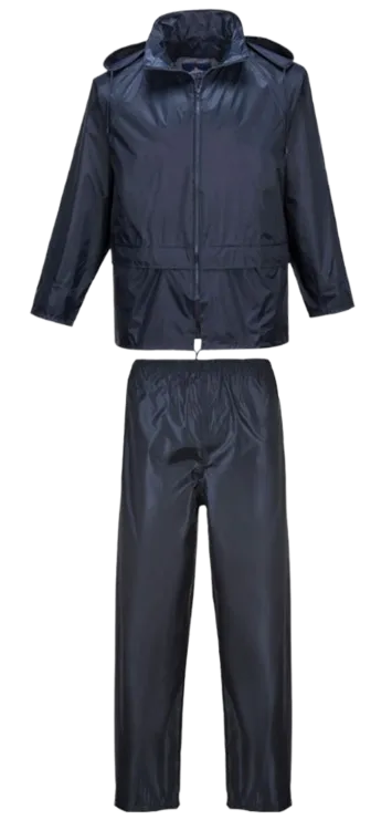 [EP170606S] Ensemble de pluie (veste+pantalon) Marine (S)