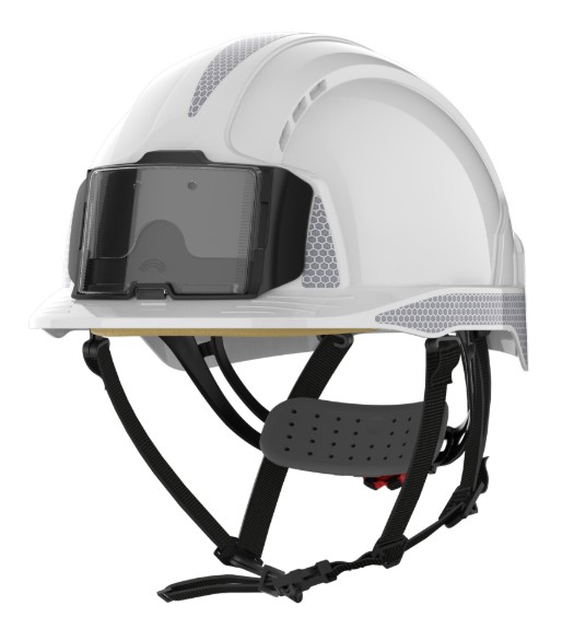 Casque Evolite blanc logoté EQUANS