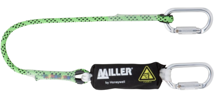 Longe drisse abs.1,5 m + 2 mousquetons triple action aluminium