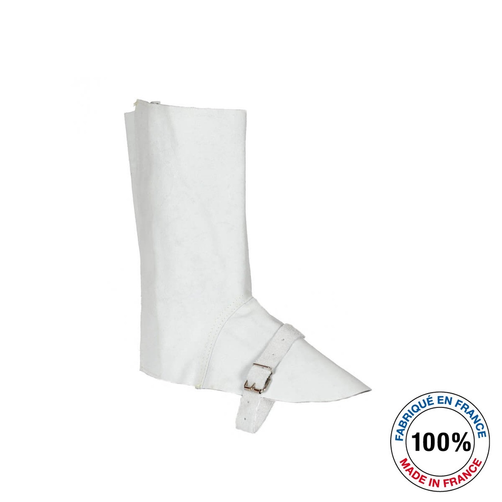 Guetre de protection soudeur en cuir croûte de bovin naturelle