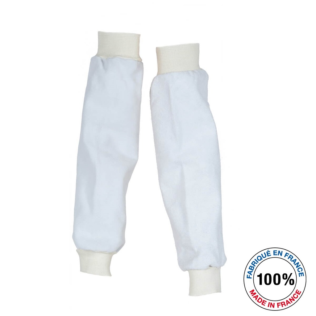 Manche de protection soudeur en cuir croute de bovin naturelle