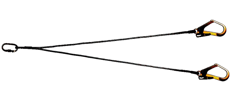Longe drisse fourche 1,50m sans absorbeur - LDF 11 1.5m-10-53-53