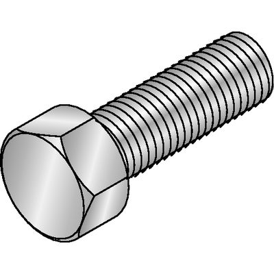 Vis hexagonale M6x16 Zn DIN 933 8.8 (boite de 150)