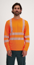 Tee-shirt technique ultra respirant HV COOLTECH manches longues - orange