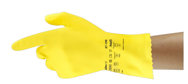 Gant AlphaTec 87-198 latex de caoutchouc naturel