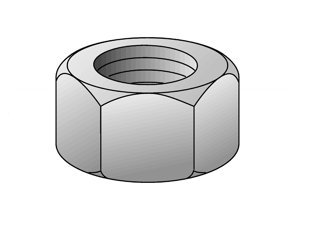 M16 Zn Hexagonal Nut DIN 934 8 (Box of 50)