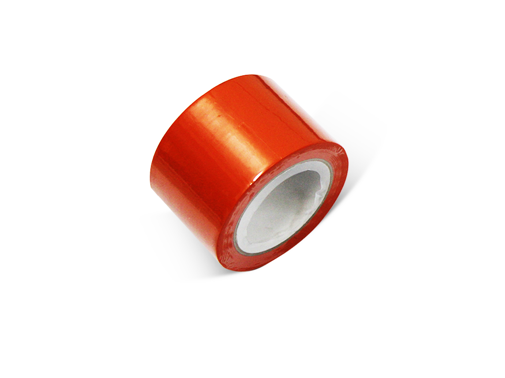 Orange PVC adhesive tape, 75mm wide x 33ml long