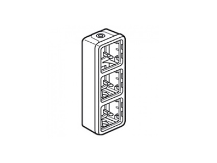 Plexo 3-station modular vertical gray box
