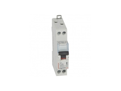 Disjoncteur P+N 25A courbe C 6KA/10KA