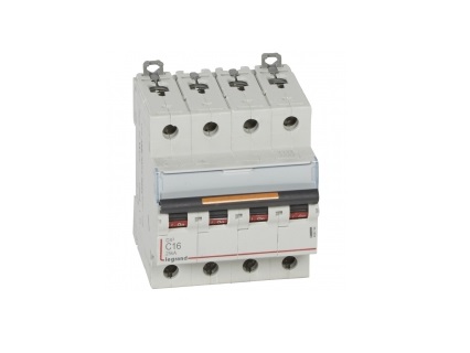 4P 16A circuit breaker curve C 25KA