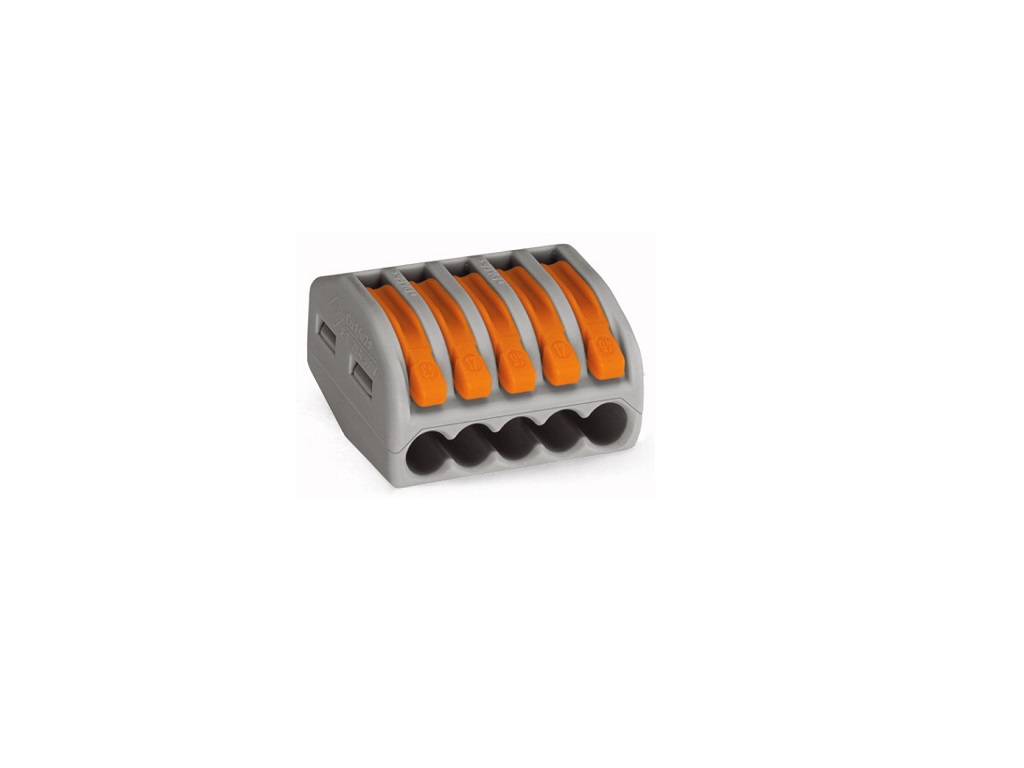Borne de connexion Wago 5x0.08 - 4 (Boite de 40)