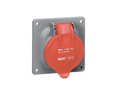 Socle hypra tableau plastique IP44 380V 32A 3P+N+T