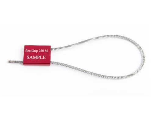 Red cable seal 1.5mm lg.250mm Bouygues construction consecutive numbering (sold individually)