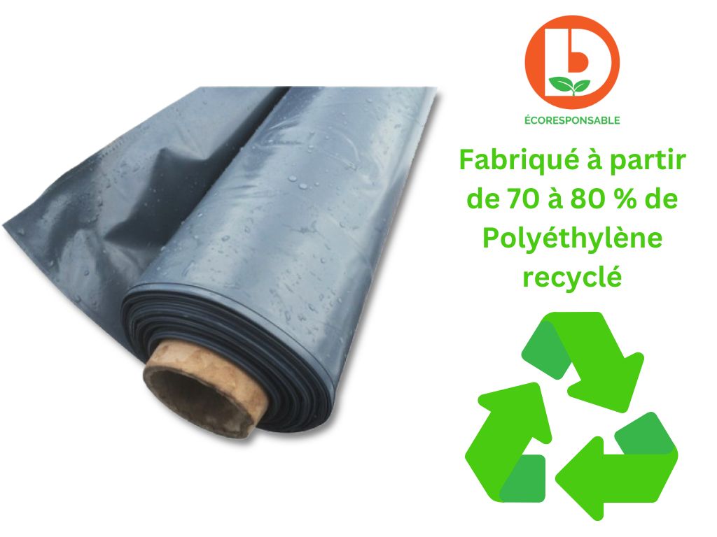 Film polyéthylène noir type 150µ larg. 6m x long. 57ml (Polyane)