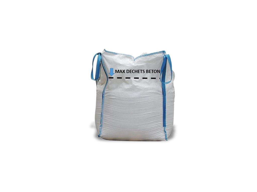 Sac big bag 95x95x110 cm 2000Kg fond plat usage unique