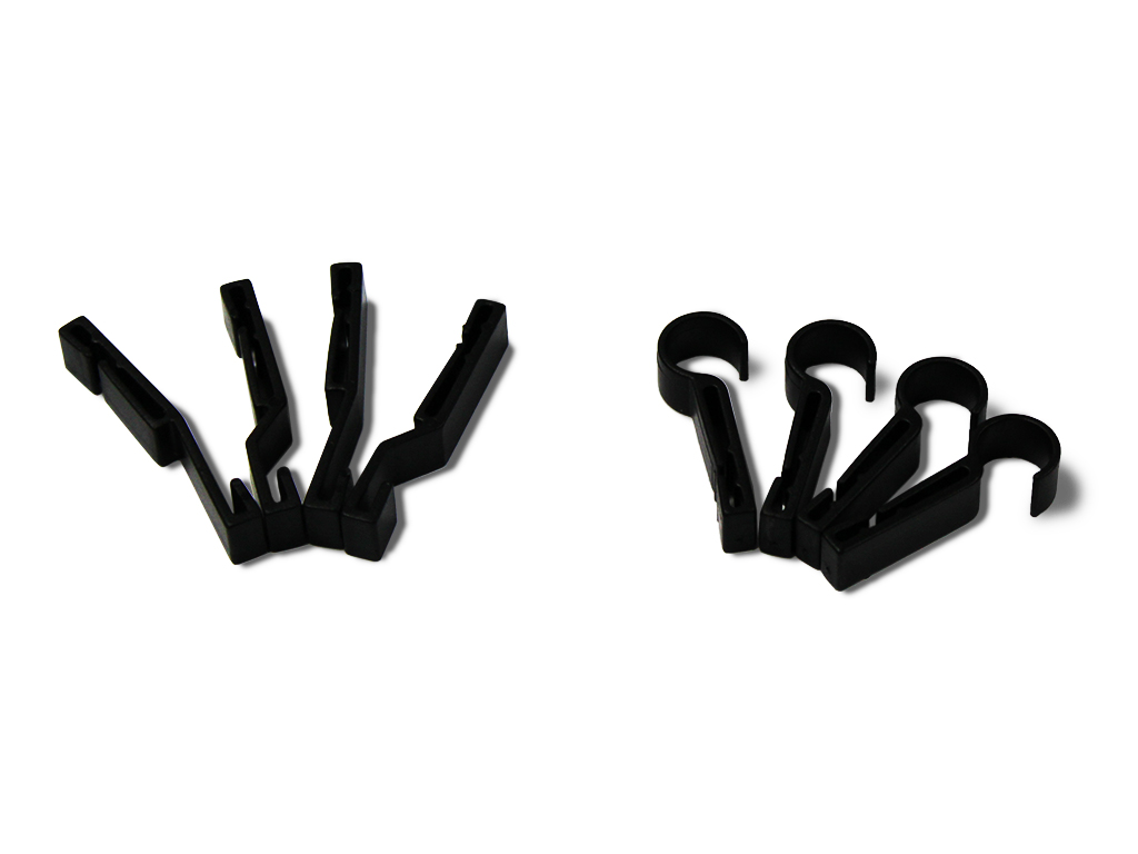 Headlamp or LED headband adapter hook for helmet (Set of 8)