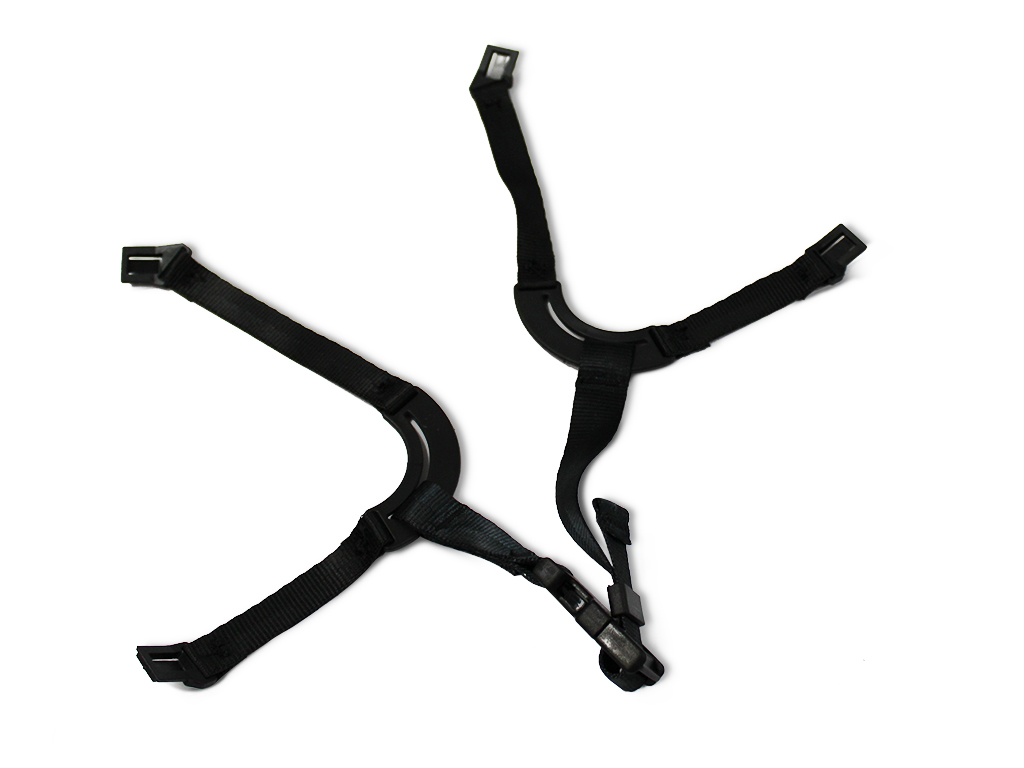 Jugulaire 4 points boucle flash pour casque Auboueix