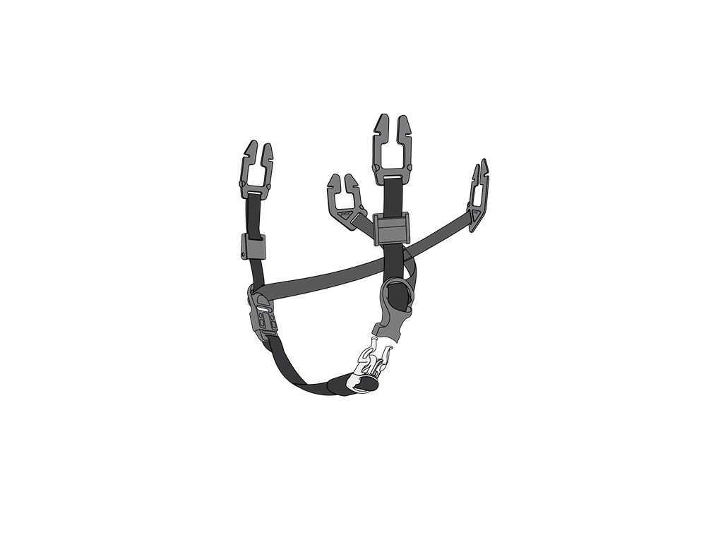 Jugulaire V-Gard 4 points textile
