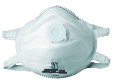 Demi masque anti poussière FFP3V avec soupape (Boite de 5)