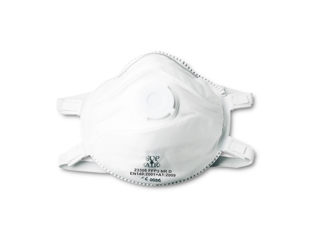 Demi masque anti poussière FFP3V avec soupape (Boite de 5)