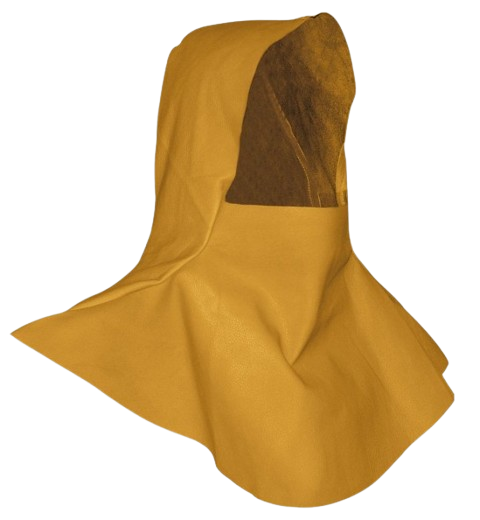 Leather hood for welding and oxycutting