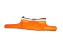 Orange HV neck protection for fleece hat