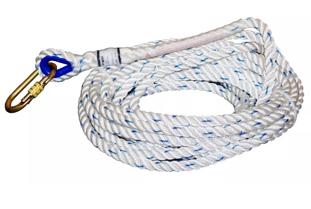 Stranded rope Diam. 14mm 15m M10 loop on one side - stop on the other side (works with Ref EP001516 and EP020431)