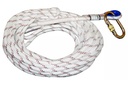 Halyard Braid Diam11mm 10m carabiner M10 loop on one side - stop on the other side