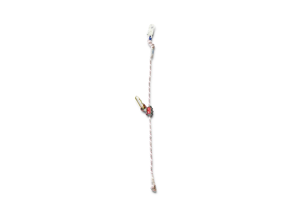 Longe de maintien 2m - drisse Diam. 12,5 - 1 bloqueur -1 boucle -1 connecteur