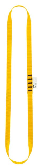 Polyester sewn ring strap 60cm yellow