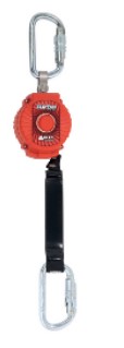 Antichute enrouleur Turbolite 2m sangle avec dissipateur - 2 mousquetons acier 1/4 de tour pour nacelle