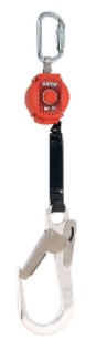 Turbolite 2m fall arrester strap with dissipator - 1 1/4 turn steel carabiner - 1 65mm opening carabiner for network