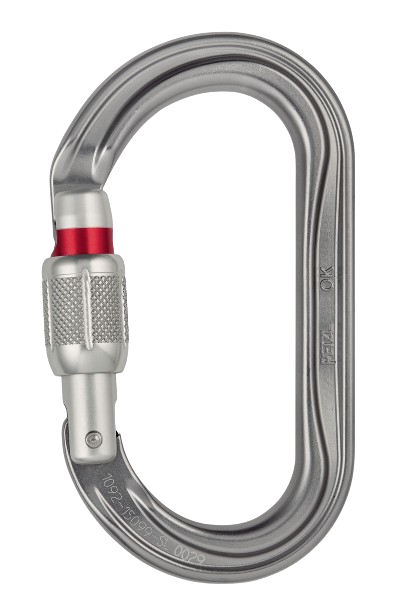 OK screw lock aluminum carabiner with screw