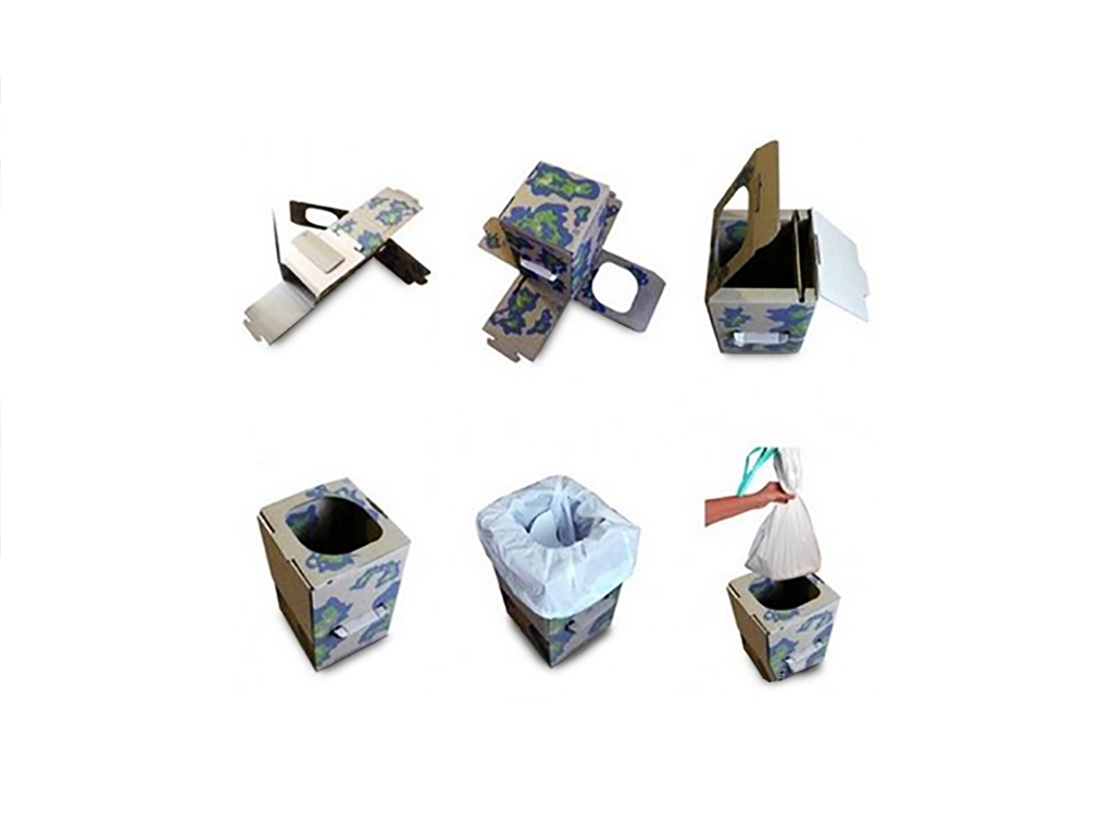 Portable toilet kit (with 12 absorbent bags)