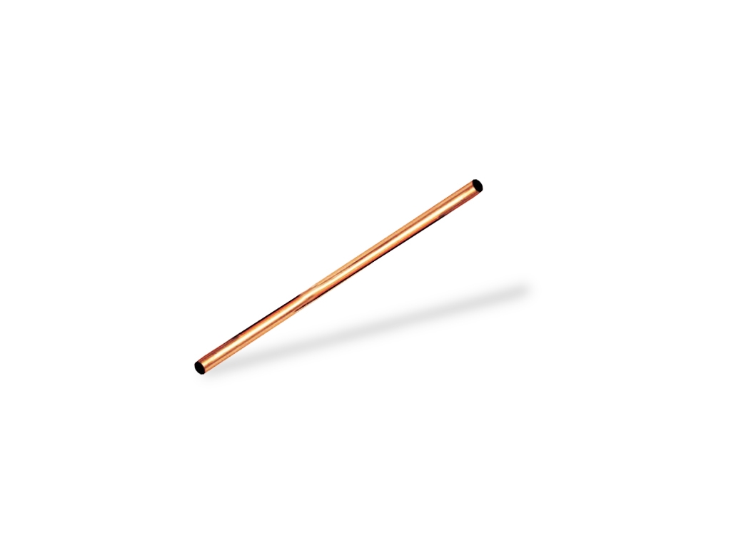 Tube parchemin cuivre vernis Diam. 30 mm lg 25 cm + 2 bouchons sur commande