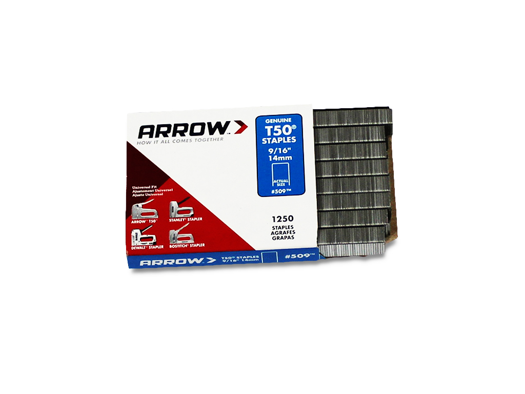 Agrafes longueur 14mm 6PF141 pour T50 (Boite de 1250)