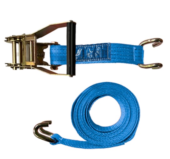 Ratchet lashing strap 2 elements TMU 2T 9m width 50mm