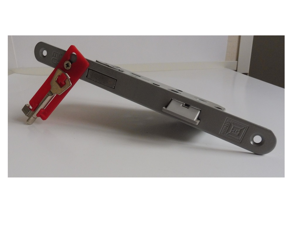 Serrure DIN droite pour porte ZK (rouge)