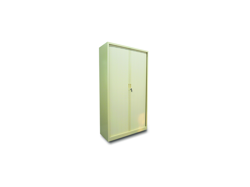 Armoire haute à rideaux verticaux 180x100x40cm beige