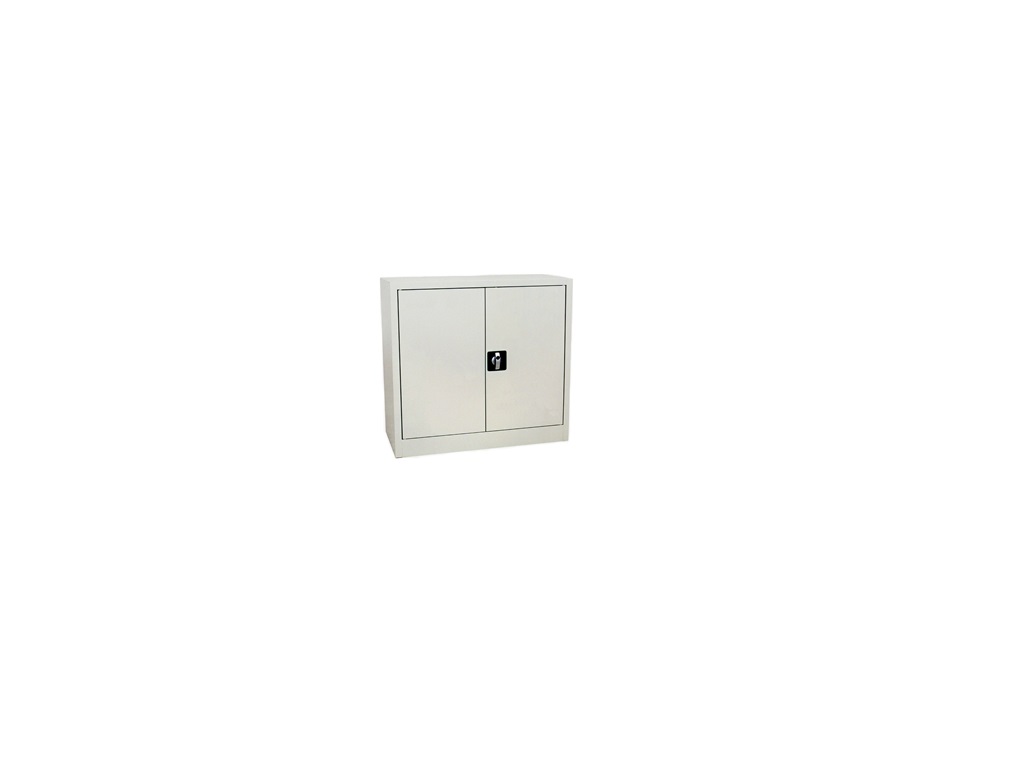 Armoire basse portes battantes 100x80x38 grise