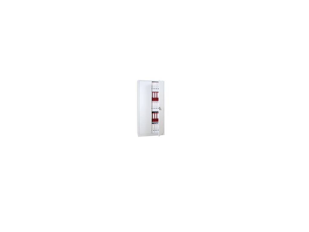 Armoire haute portes battantes 195x92x42 grise