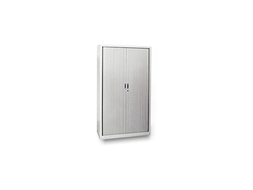 Armoire haute à rideaux verticaux 190x120x40 grise