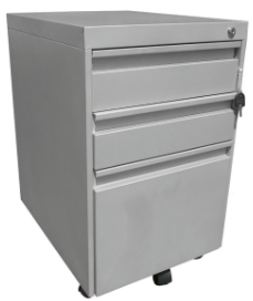 Mobile metal cabinet with 2 drawers + 1 gray metal hanging file (sold individually)