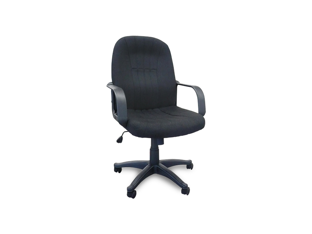 Black fabric tilting executive chair