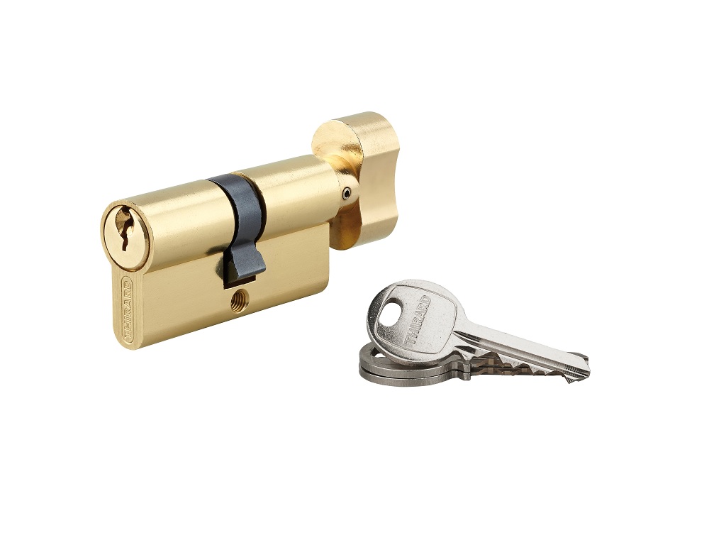 Keyed alike lock cylinder with knob, 30x30mm