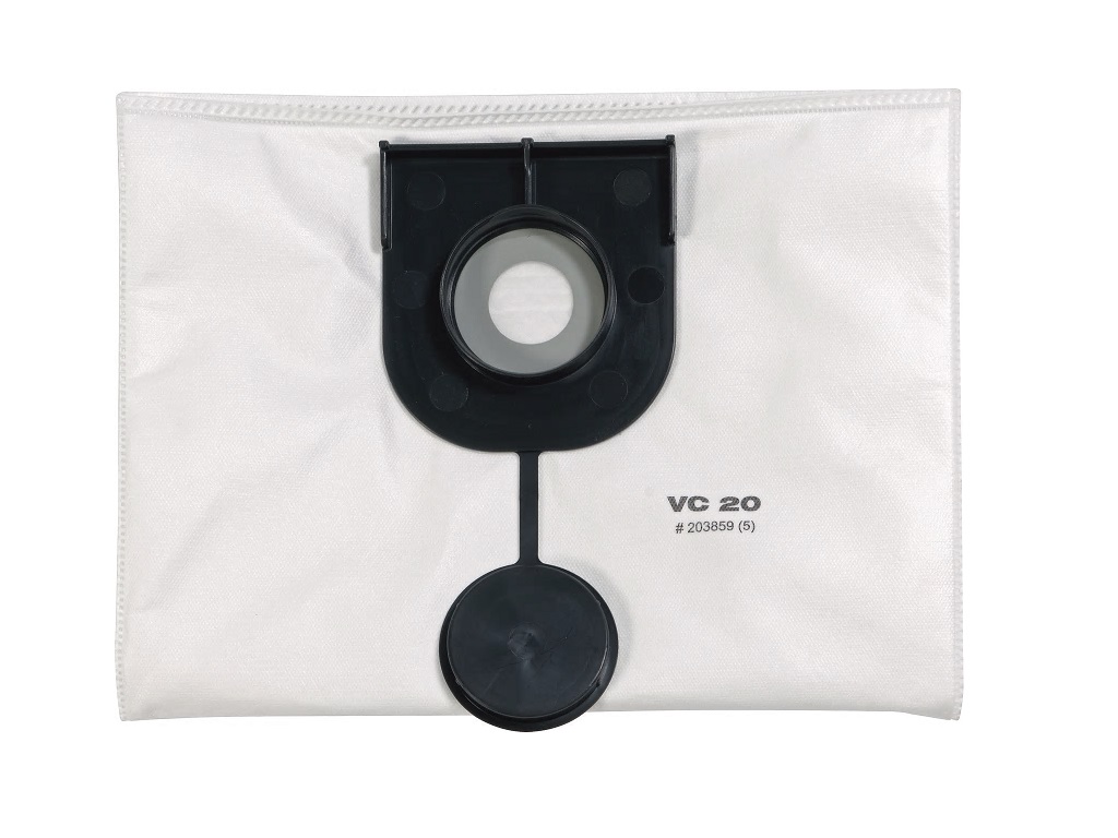 Sac à poussières filtrant pour VC 20-U (x5) - Poussières bois - 203859