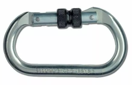 Screwgate carabiner for tool strap