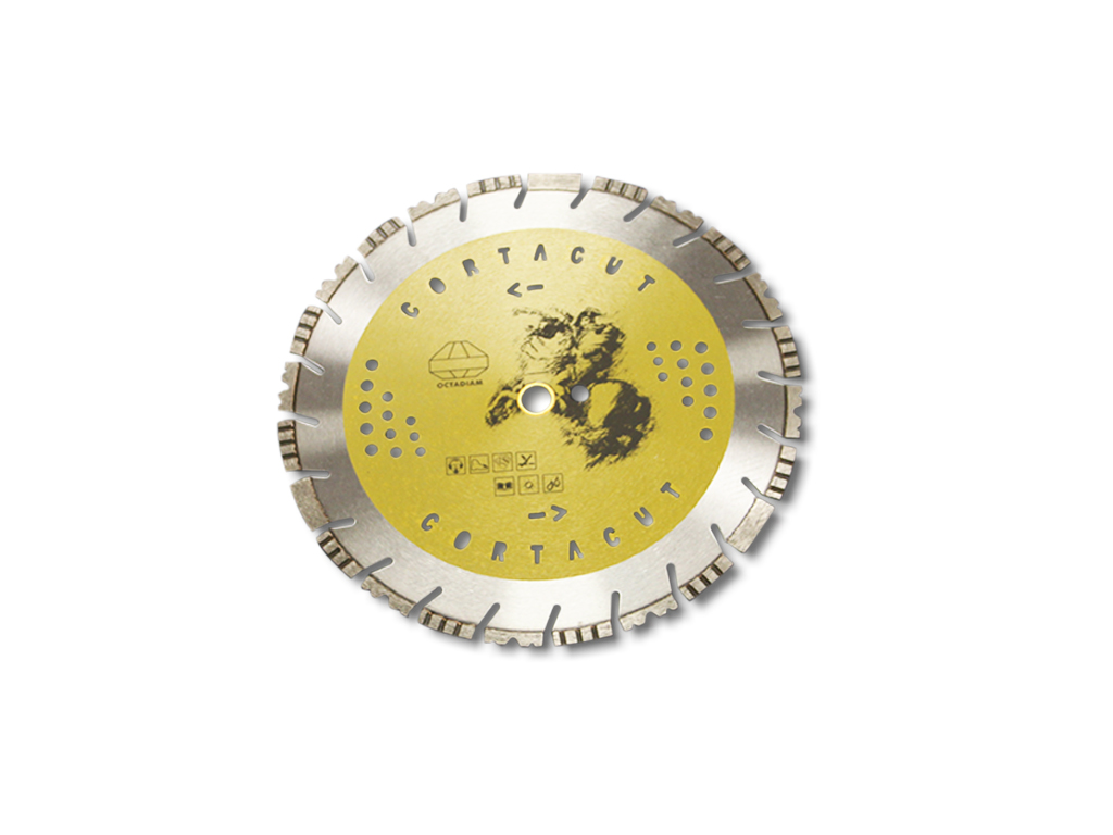 Asphalt/concrete diamond disc d.350 mm bore 20 to 25.4 silent sheet