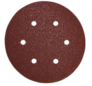 Abrasive disc Diam.  150mm G60 self-gripping 6 holes for wood and metal pack of 10