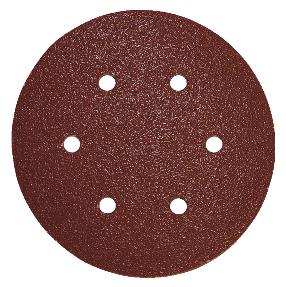 Disque abrasif Diam.  150mm G120 auto-agrippant 6 trous pour bois et métal lot de 10